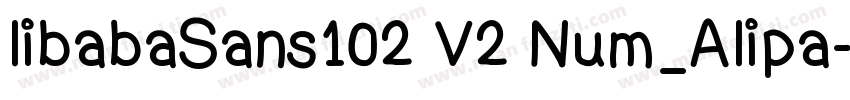 libabaSans102 V2 Num_Alipa字体转换